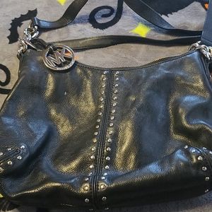 Black leather Michael Kors purse